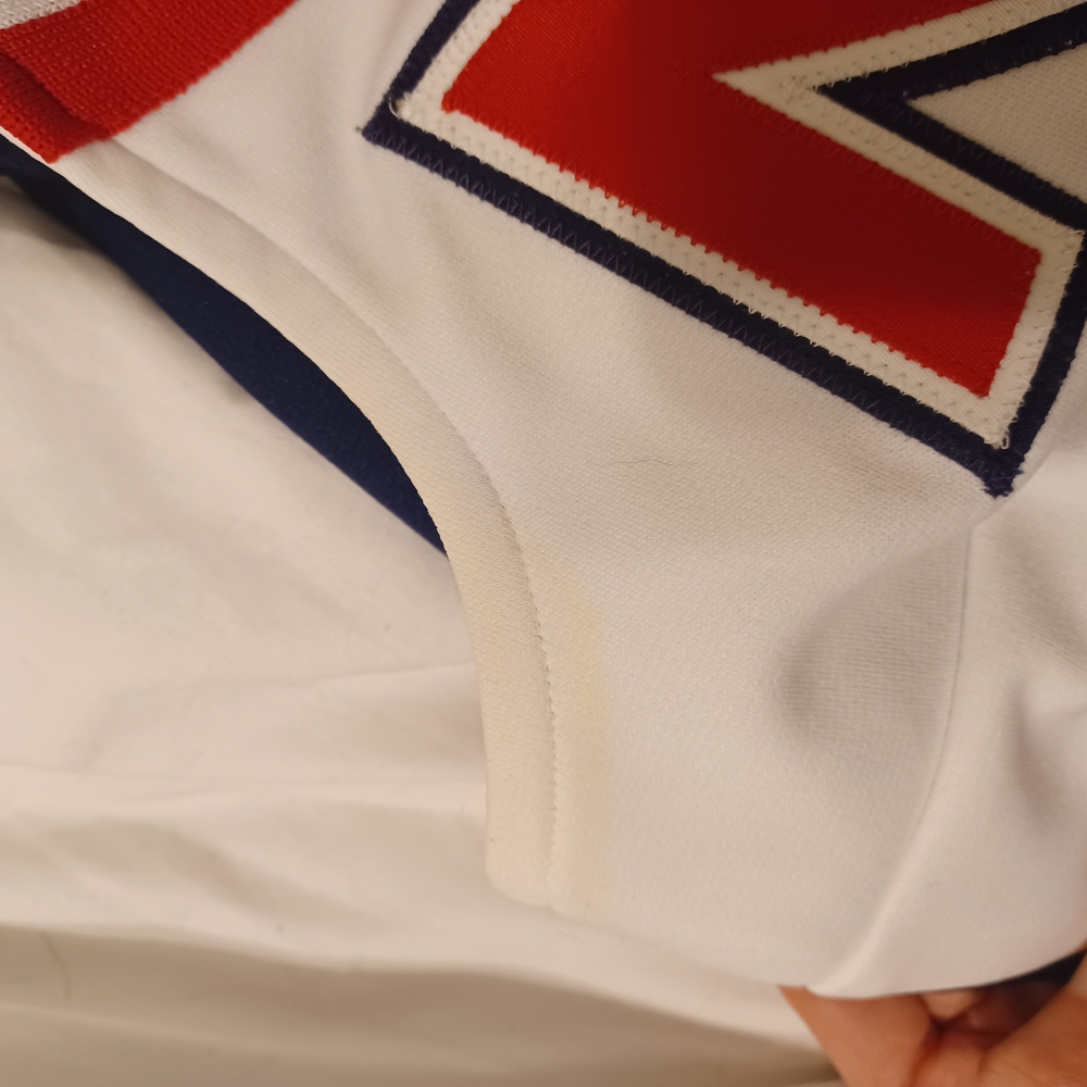 Varsity Red Blue and White Cheerleading Outfit - Picture 3 of 6